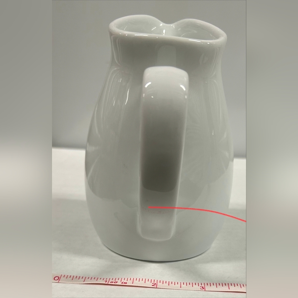 2 Fitz and Floyd Porcelain Creamer Syrup Pitcher White Everyday Juice 5.5” - Picture 6 of 10